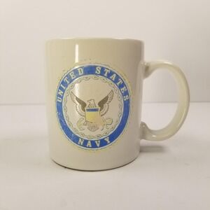 United States Navy Coffee Mug White Ceramic USN Military Seal Graphic Cup